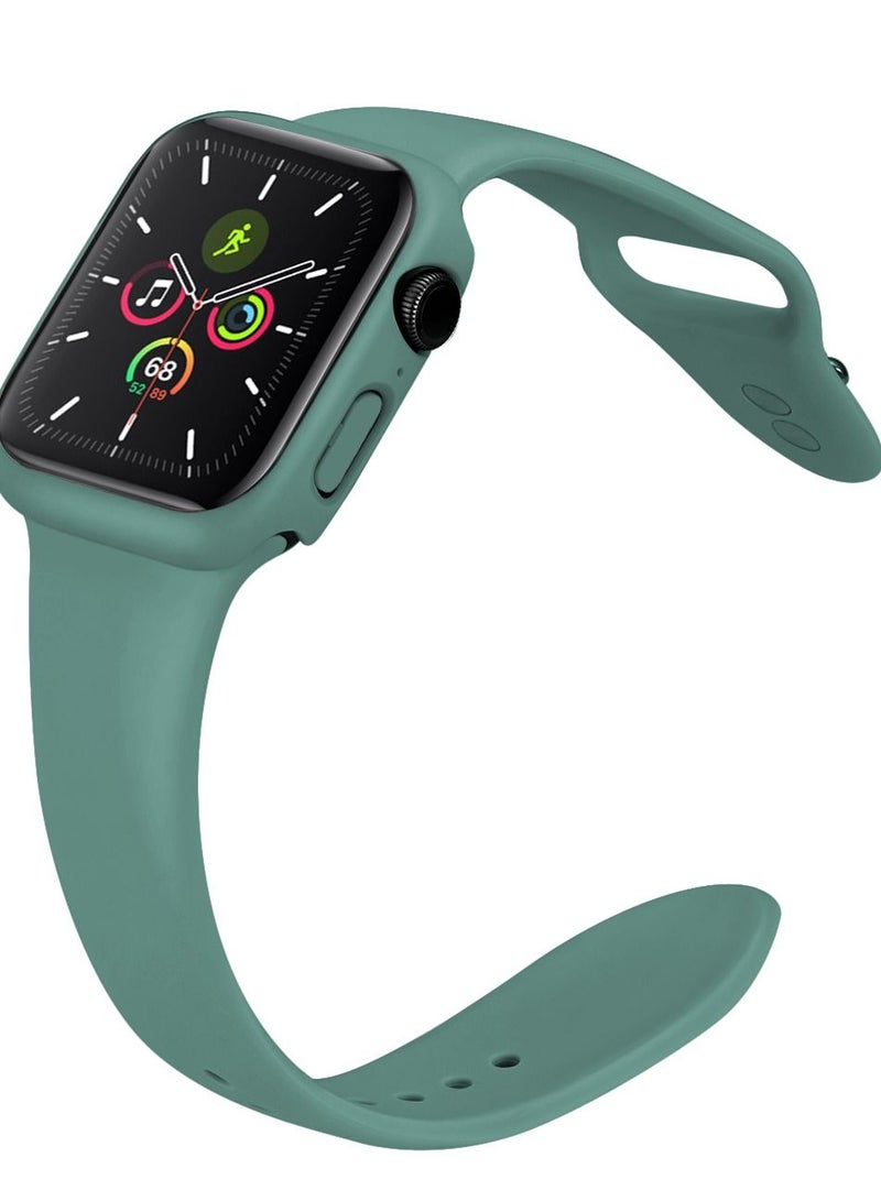 GULFLINK Silicone Watchbands 200mm Length with Protective Case Cover for Apple iWatch 7 41mm - Image 4