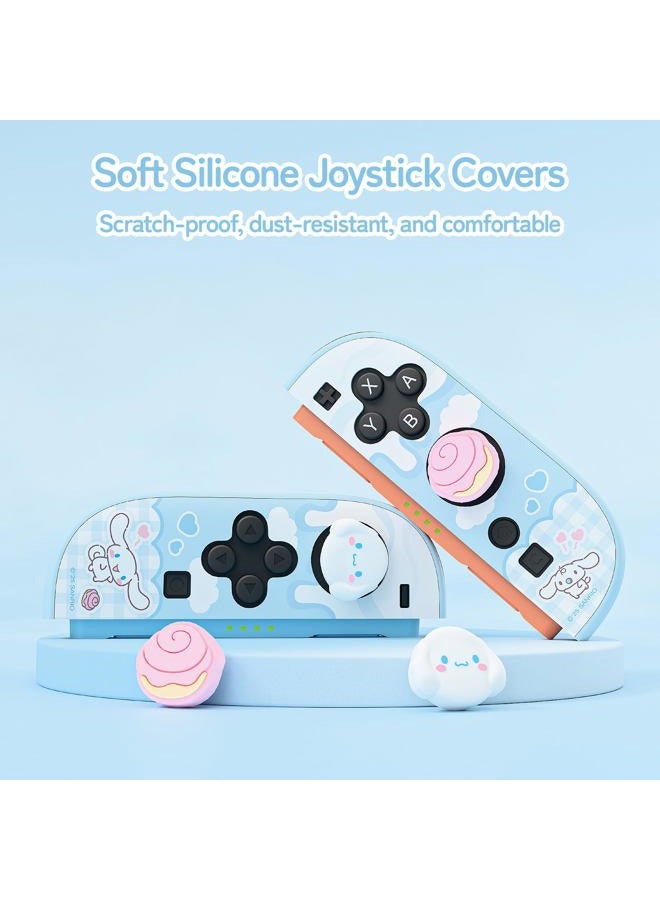 Kuitmor Thumb Grip Caps Compatible with Switch 2, Silicone Joystick Grip Caps for Switch 2025, 4pcs (Pink & White) - Image 3