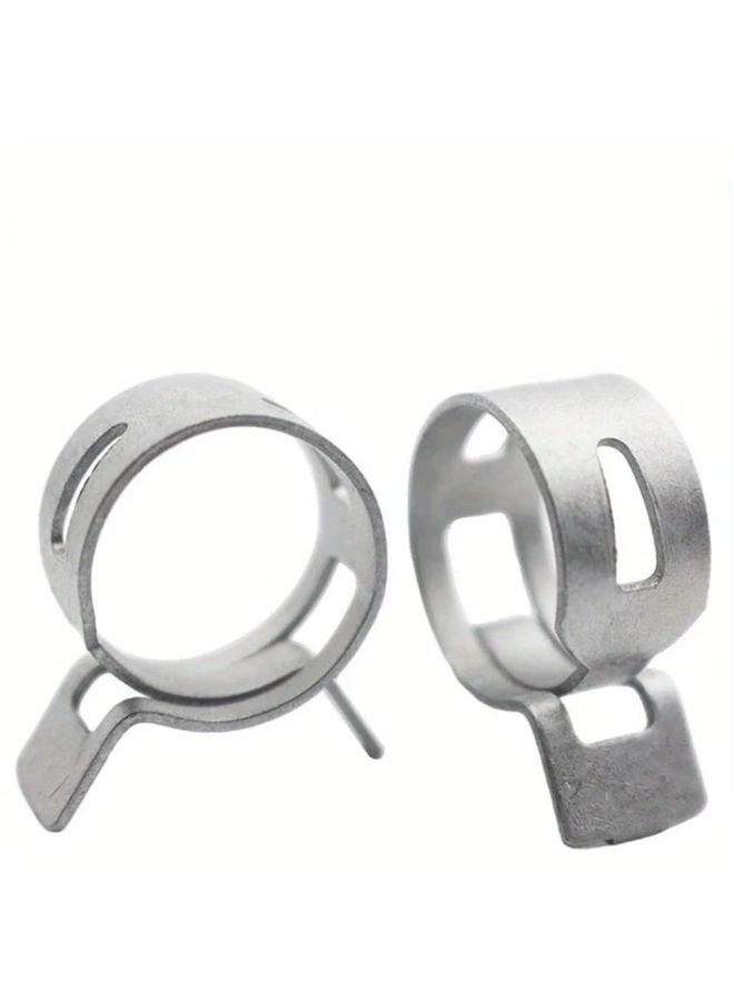 160 Pcs 6.5mm To 18mm Pipe Clamp Box With Dacromet Elastic Band 8 Specifications Each 20 Sets Woodworking Hose Clamps Silver - Image 4
