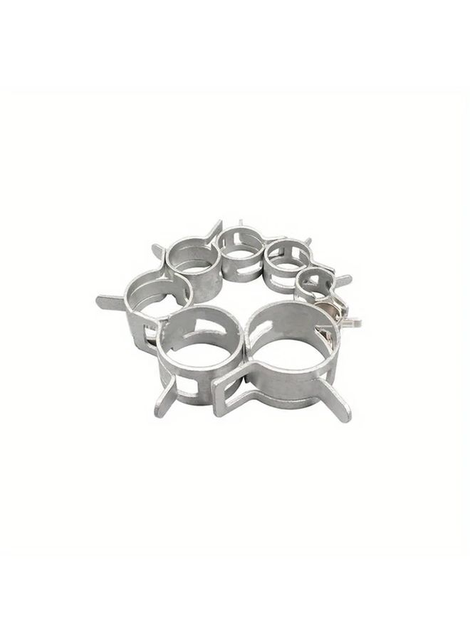 160 Pcs 6.5mm To 18mm Pipe Clamp Box With Dacromet Elastic Band 8 Specifications Each 20 Sets Woodworking Hose Clamps Silver - Image 5