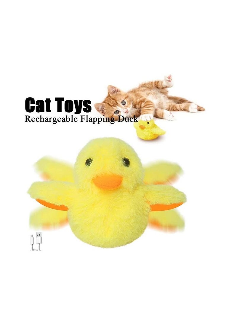Altheqa Flapping Duck Cat Toys Interactive Electric Bird Toys Washable Cat Plush Toy With Catnip Vibration Sensor Cats Game Toy Kitten - Image 1