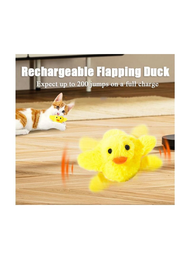 Altheqa Flapping Duck Cat Toys Interactive Electric Bird Toys Washable Cat Plush Toy With Catnip Vibration Sensor Cats Game Toy Kitten - Image 2