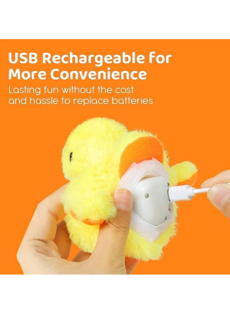 Altheqa Flapping Duck Cat Toys Interactive Electric Bird Toys Washable Cat Plush Toy With Catnip Vibration Sensor Cats Game Toy Kitten - Image 3
