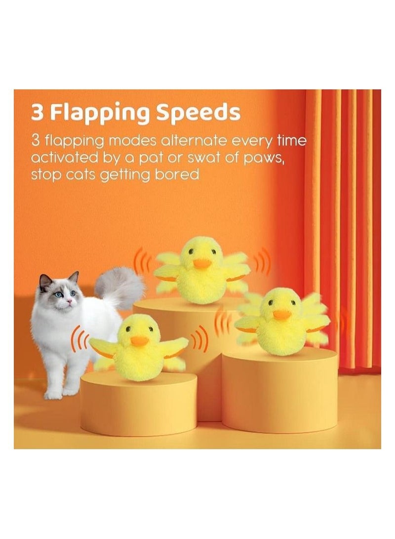 Altheqa Flapping Duck Cat Toys Interactive Electric Bird Toys Washable Cat Plush Toy With Catnip Vibration Sensor Cats Game Toy Kitten - Image 4