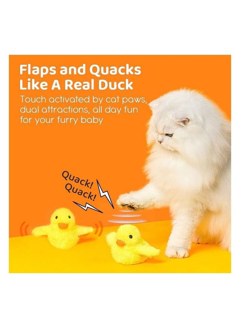 Altheqa Flapping Duck Cat Toys Interactive Electric Bird Toys Washable Cat Plush Toy With Catnip Vibration Sensor Cats Game Toy Kitten - Image 5