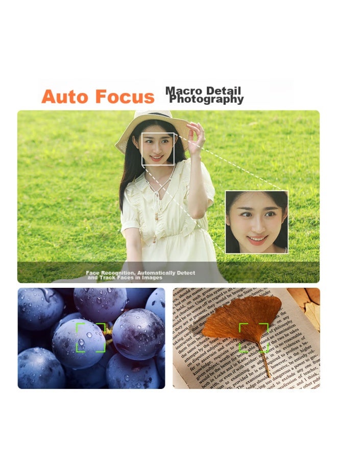 Caizu Dual-lens Camera, 6400w Pixel High-definition Student Digital Camera, Selfie Vlog Campus Mini Portable Compact Camera, Replace Ccd, Can Transfer To Phone, Children's Camera, 64gb - Image 5
