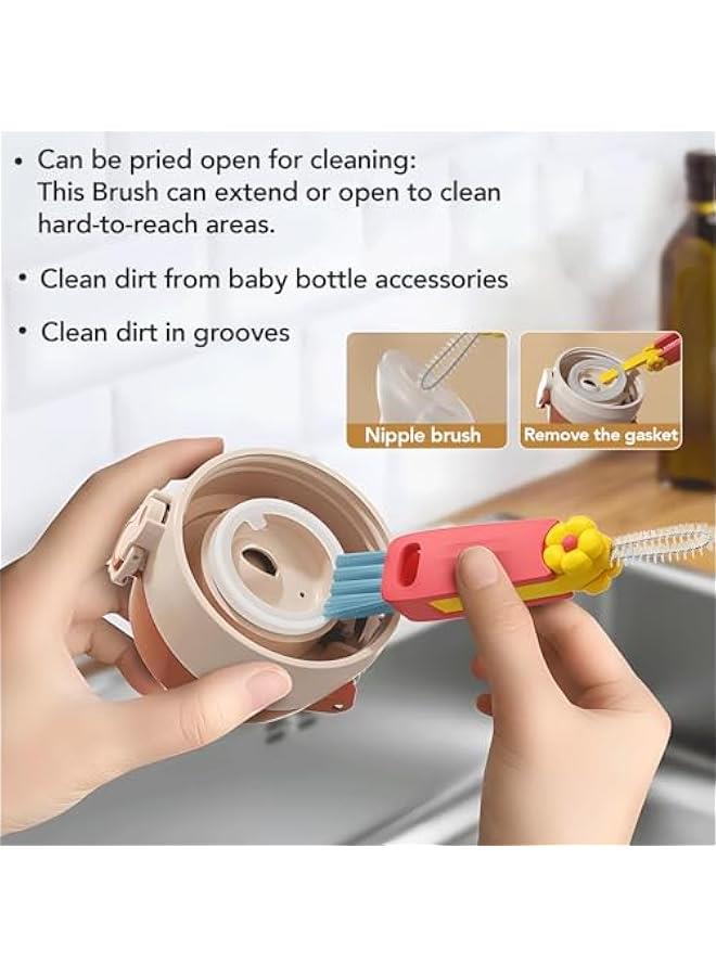 3-in-1 Cup Lid Cleaning Brush, Multi-Functional Bottle Gap and Tight Space Cleaner Tool - Image 3