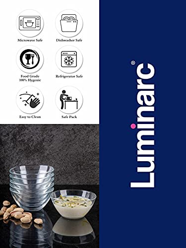 Luminarc Multipurpose Glass Serving Bowls Set of 6 Pieces, 160 ML, LM-N2609 - Image 5