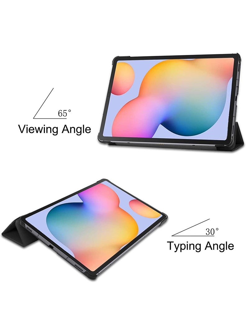 Protective Flip Case For Samsung Galaxy Tab S6 Lite 10.4 Inch 2024/2022/2020, With Trifold Stand Auto Wake Sleep Shockproof Cover Car (27)