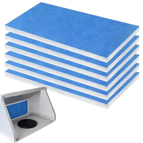 U0U 6 Pieces Paint Booth Filters,Portable Spray Booth Filter, Paint Booth Exhaust Filters for Replace Airbrush Spray Booths Paint Booth - Image 1