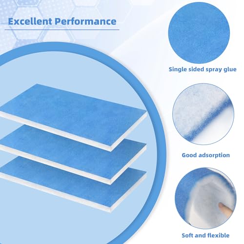 U0U 6 Pieces Paint Booth Filters,Portable Spray Booth Filter, Paint Booth Exhaust Filters for Replace Airbrush Spray Booths Paint Booth - Image 3