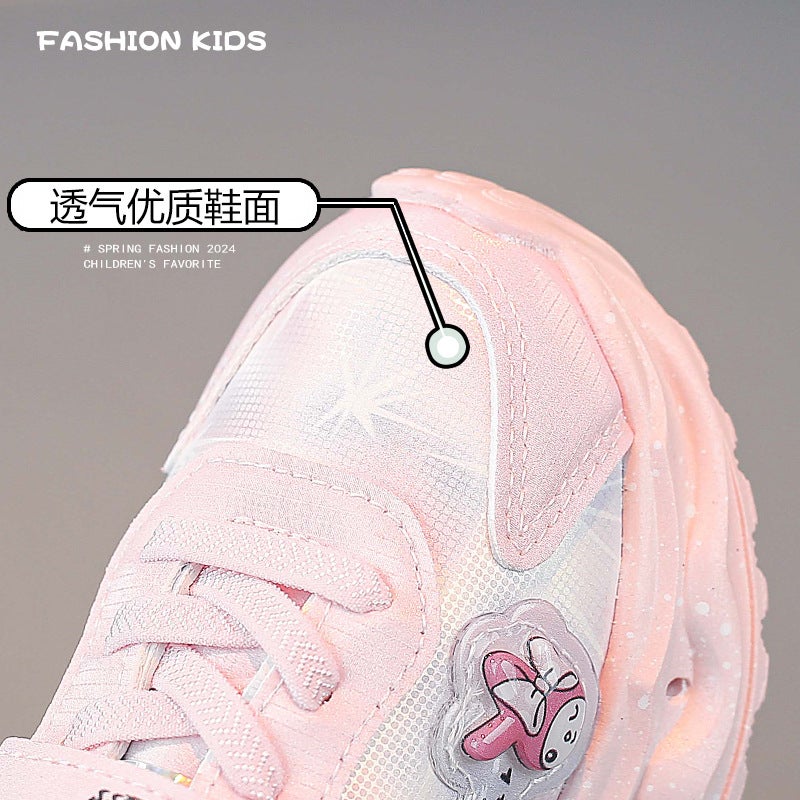 2024 Autumn New Children'S Sneaker Cartoon Pattern Led Luminous Children'S Shoes Girls Sports Casual Shoes - Image 5