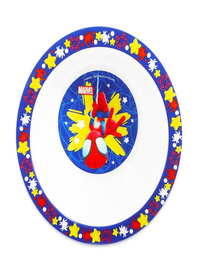 SPIDERMAN Spidey and His Amazing Friends Dinnerware Set for Kids, Toddlers - 3 Pc Kitchen Accessories Bundle with Spidey and Friends Dinner Plate, Cup, Stickers, More | Spidey Flatware Set - Image 4