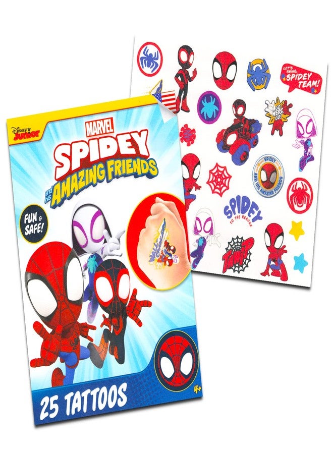 SPIDERMAN Spidey and His Amazing Friends Dinnerware Set for Kids, Toddlers - 3 Pc Kitchen Accessories Bundle with Spidey and Friends Dinner Plate, Cup, Stickers, More | Spidey Flatware Set - Image 5