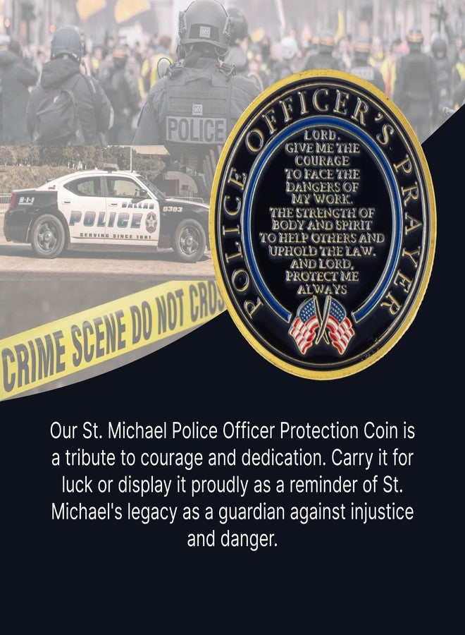 Artisan Owl Challenge Coin - St. Michael Patron Saint for Police Officers Symbol | Commemorative Collectible Coins | St. Michael The Archangel Coin - 40x3 mm - Image 3