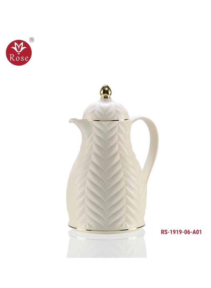 Rose Tea Pearl White Flask - Image 1