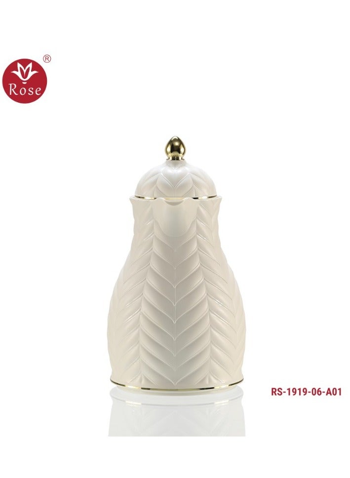 Rose Tea Pearl White Flask - Image 3