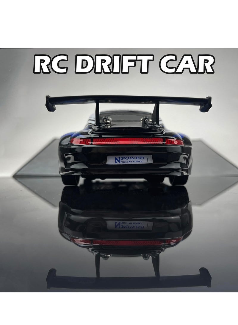 Y&D RC Drift Car 2.4GHz 1:24 Scale 4WD High Speed Remote Control Cars Vehicle with LED Lights Two Batteries and Drifting Tires Racing Sport Toy Cars for Adults Boys Girls Kids - Image 2