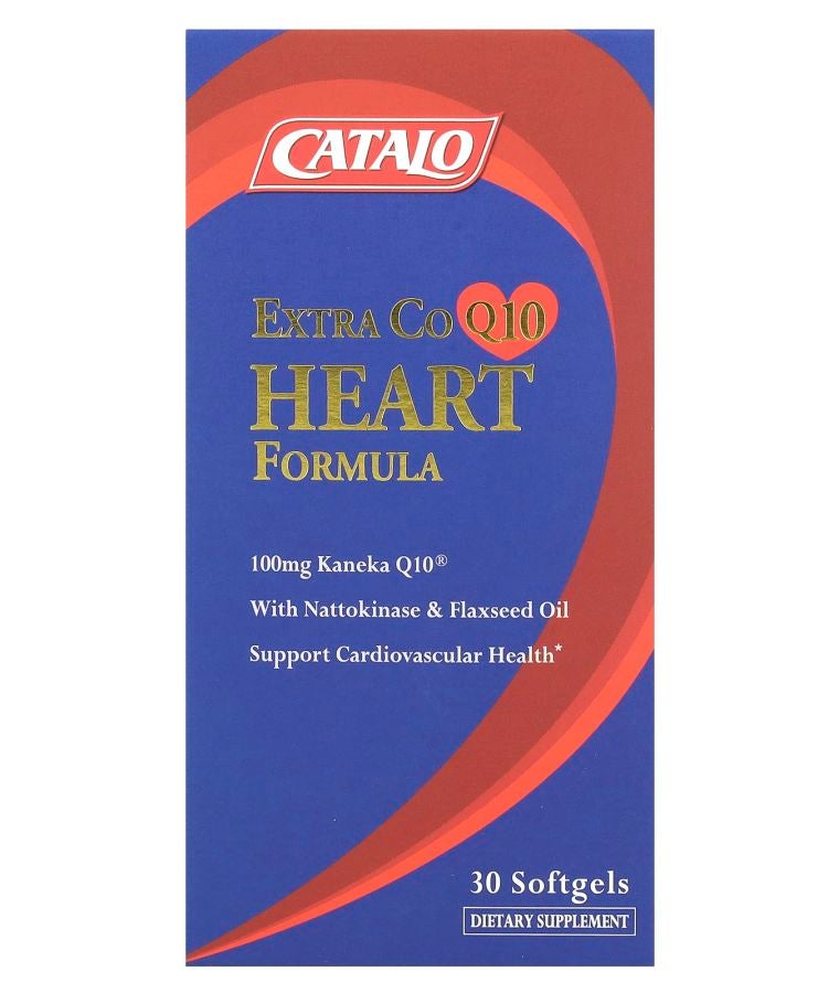 Extra CoQ10 Heart Formula with Nattokinase & Flaxseed Oil 30 Softgels