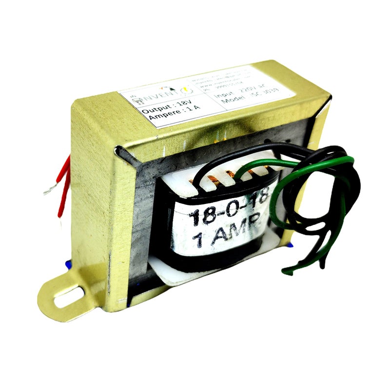 INVENTO 1Pcs 18V 1A 18-0-18 Transformer Copper Winding 220V AC to 18V AC Step Down Power Supply For DIY Projects - Image 1