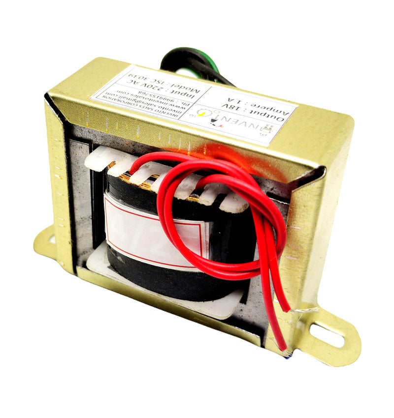 INVENTO 1Pcs 18V 1A 18-0-18 Transformer Copper Winding 220V AC to 18V AC Step Down Power Supply For DIY Projects - Image 4