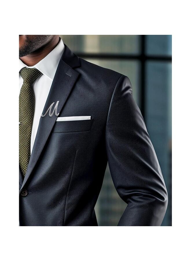 دبابيس دبابيس دبابيس معدنية مطلية بالفضة (من الألف إلى الياء)، دبابيس، دبوس صدر من الكريستال الشفاف (M) - Image 4