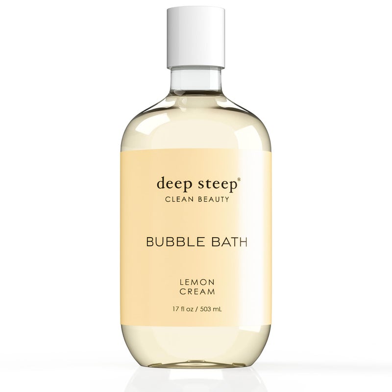 Deep Steep Bubble Bath, Lemon Cream, 17 Ounce - Image 1