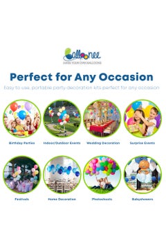 Balloonee Standard Disposable Helium Party Kit - Pack of 4, Helium Tank for Balloons At Home  - Image 5