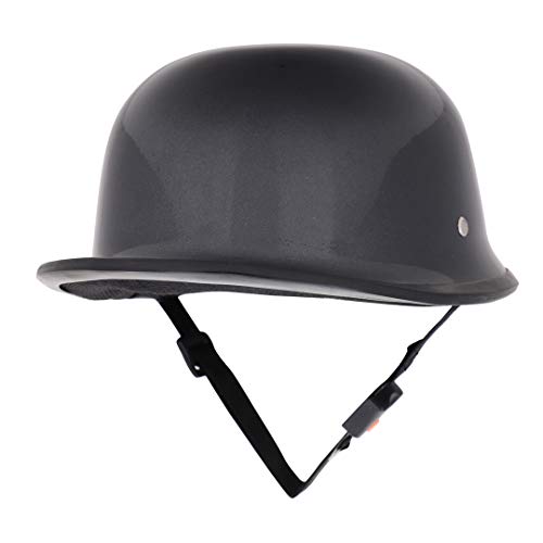 Sage Square German Retro Style World War Inspire Half Helmet (Black Glossy) (Small) (Non-Motorized) - Image 3