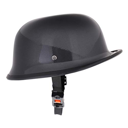 Sage Square German Retro Style World War Inspire Half Helmet (Black Glossy) (Small) (Non-Motorized) - Image 1