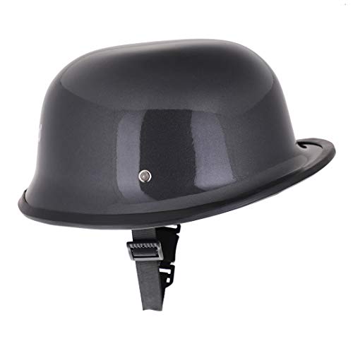 Sage Square German Retro Style World War Inspire Half Helmet (Black Glossy) (Small) (Non-Motorized) - Image 5