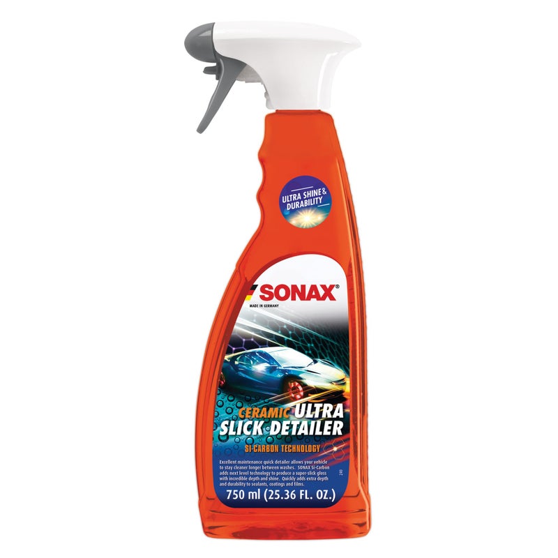 SONAX Ceramic Ultra Slick Detailer | Ceramic Quick Spray Detailer | Si Carbon Ceramic | Durable High Shine Detailer | Slick to the Touch Detailer | Waterless Wash | 750ml | 25.4 fl. Oz. | 268400 - Image 1