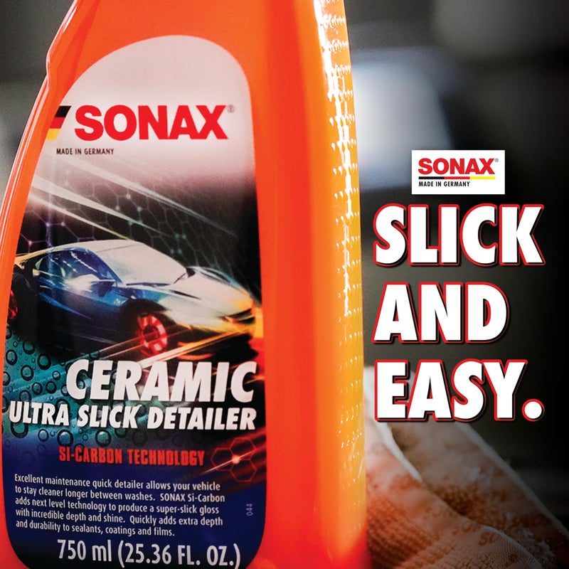 SONAX Ceramic Ultra Slick Detailer | Ceramic Quick Spray Detailer | Si Carbon Ceramic | Durable High Shine Detailer | Slick to the Touch Detailer | Waterless Wash | 750ml | 25.4 fl. Oz. | 268400 - Image 4