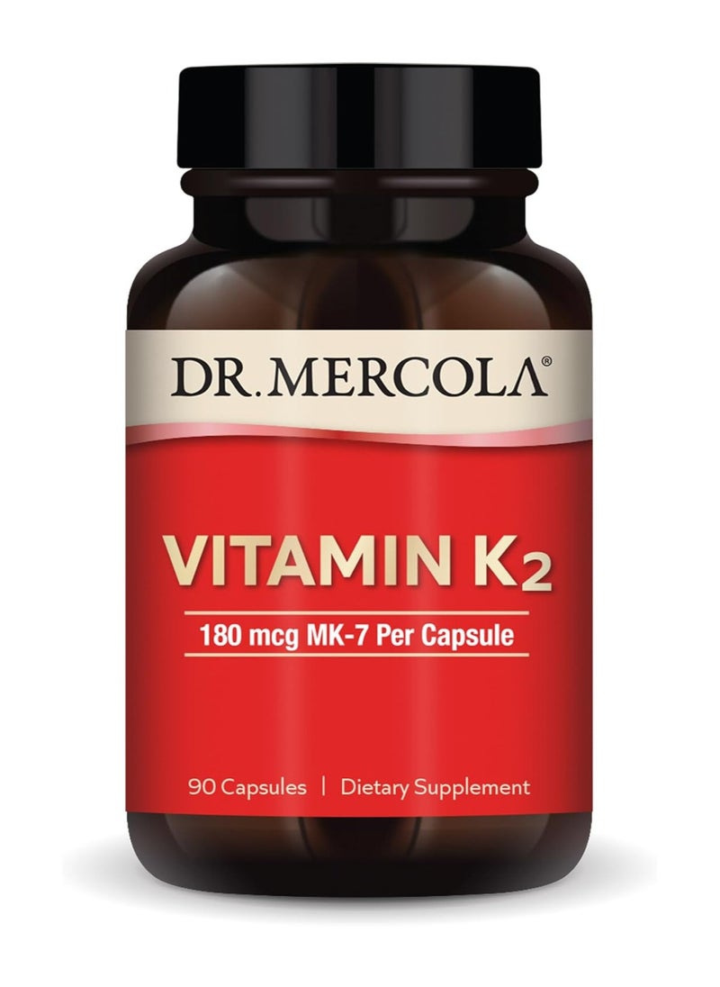Dr. Mercola Vitamin K2 180 Mcg Mk7 Per Capsule 90 Capsules  - Image 1