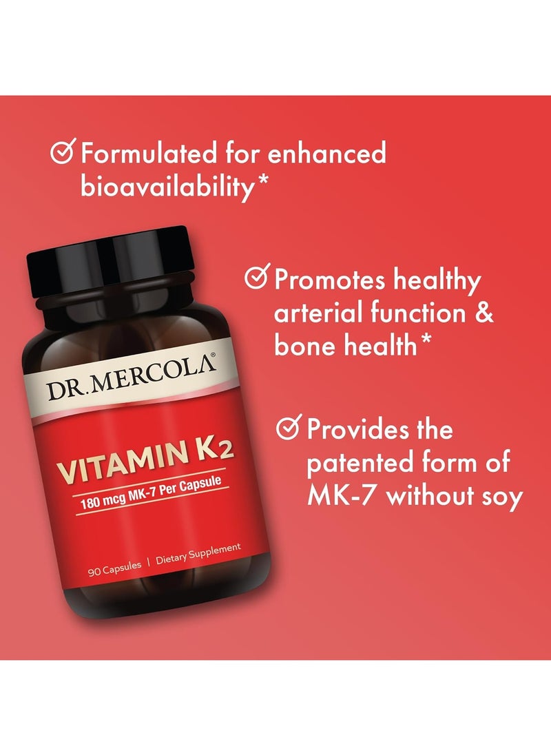 Dr. Mercola Vitamin K2 180 Mcg Mk7 Per Capsule 90 Capsules  - Image 4
