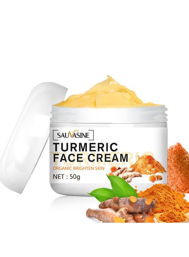 Lanthome Turmeric Face Cream for Face Skin Care Anti-Aging Cream Brightening Face Moisturizer Cream,Skin Repair Cream,Turmeric Moisturizing Cream for Dark Spots Remover,Evens Skin Tone-50g - Image 1
