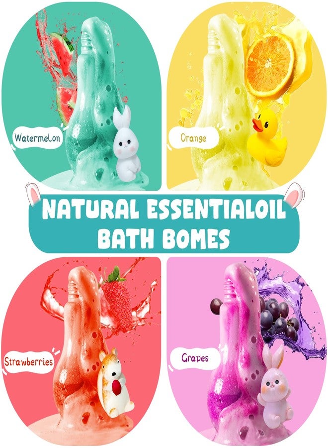 NEWFEIFAN Easter Potions Bath Bombs for Kids with Surprise Toys Inside, Teen Easter Basket Stuffers, 4-Pack Colorful Fun Bubble Bath Toys, Cool Foam Explosion, Perfect Gifts for Kids Ages 4-12 Boys & Girls - Image 4