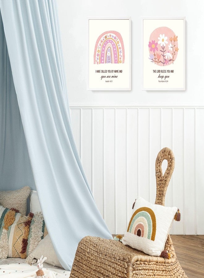 LARTSFRO Kids Bible Pink Flower Wall Art Prints, Inspirational Bible Verses Boho Decor for Nursery Baby Kids Bedroom, Christian Wall Art, Classroom Decor, Gifts for Kids 10x8 Inch Set of 4 Unframed - Image 5