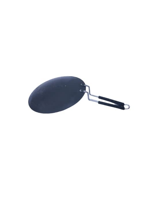 Sonanshi Sonanshi Pure Iron/Loha Roti/Chapati Tawa 9.5 Inches Black with Handle  - Image 2