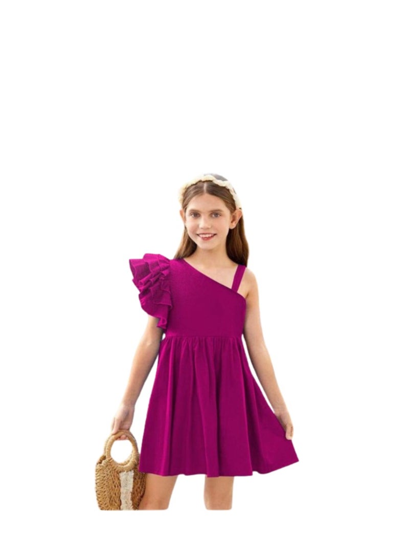 Girls burgundy dress 4 pieces
