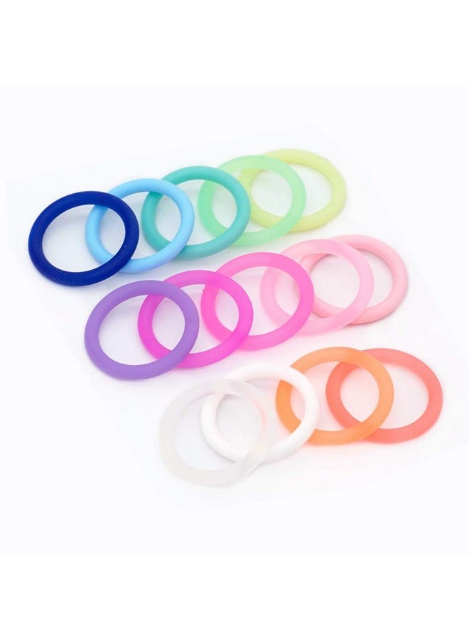 Sutoyuen - 20Pcs Mix 14 Colors Safe Silicone O Ring Baby Silicone Pacifier Dummy Chain Adapter Holder O Ring Inner Size 21.5Mm - Image 1