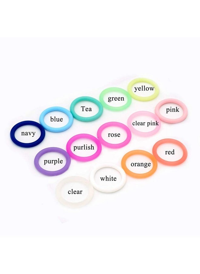 Sutoyuen - 20Pcs Mix 14 Colors Safe Silicone O Ring Baby Silicone Pacifier Dummy Chain Adapter Holder O Ring Inner Size 21.5Mm - Image 1