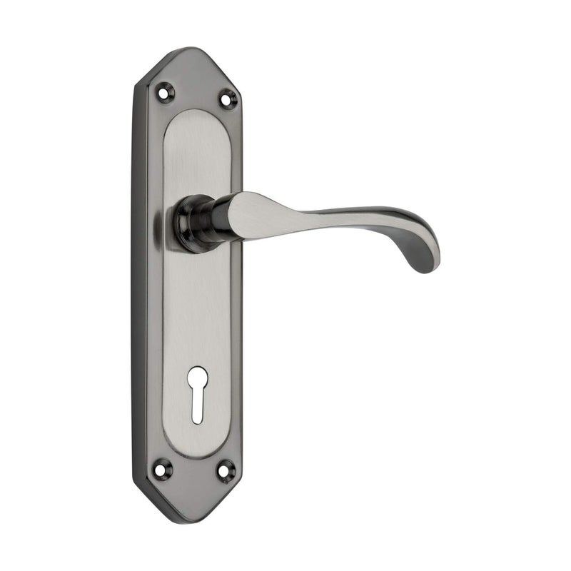 Shrida Udyog Shrida Door Lock Handle Set with Lock Body and 3 KeysMain Door Mortise Door LockBedroom Mortise Door Lock SetLocks for Home SS Finish Crescent 510 - Image 4