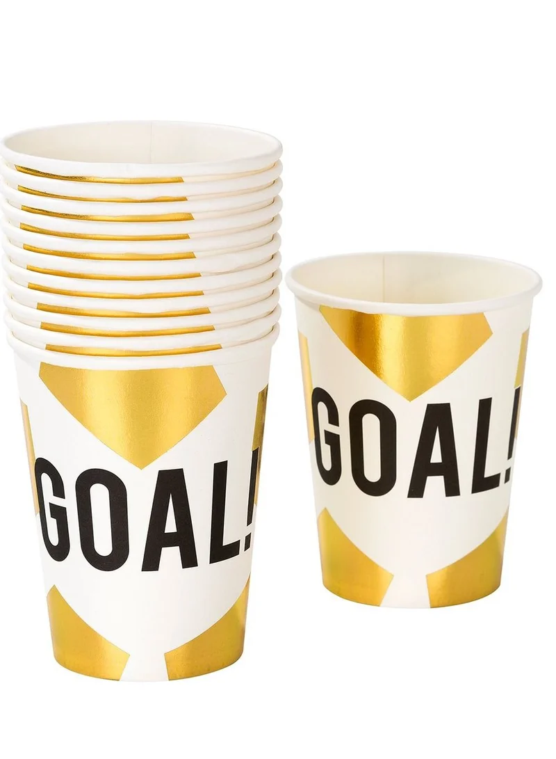 Talking Tables Football Paper Cups 12pcs