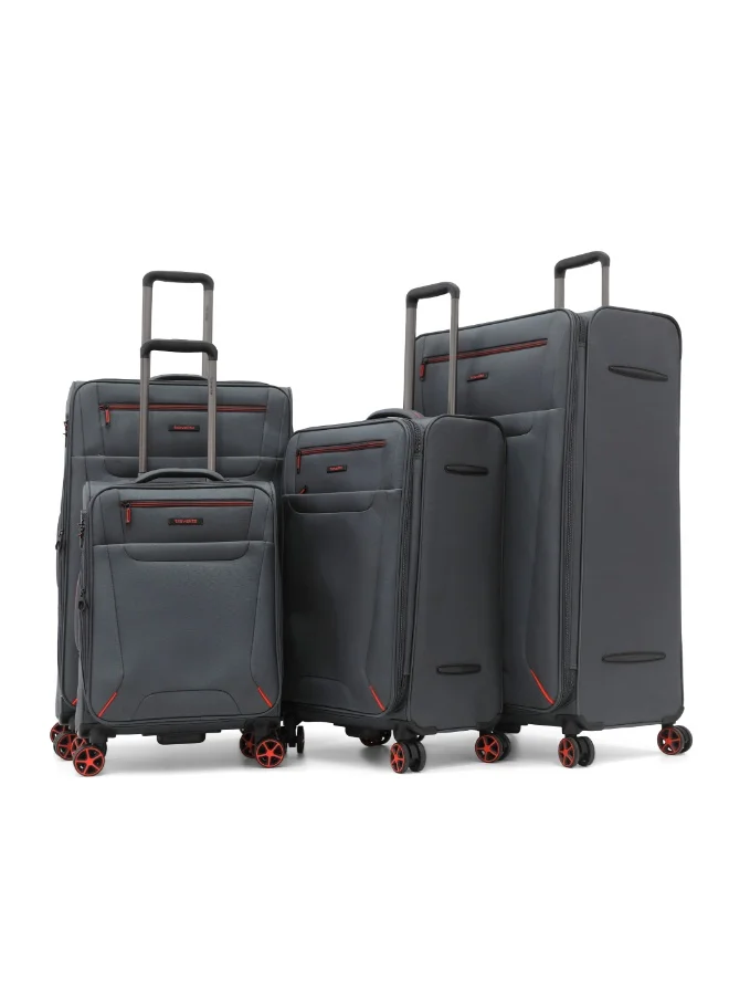 Travelite Travelite Softside Luggage Trolley Bag 4 pcs Set,Grey
