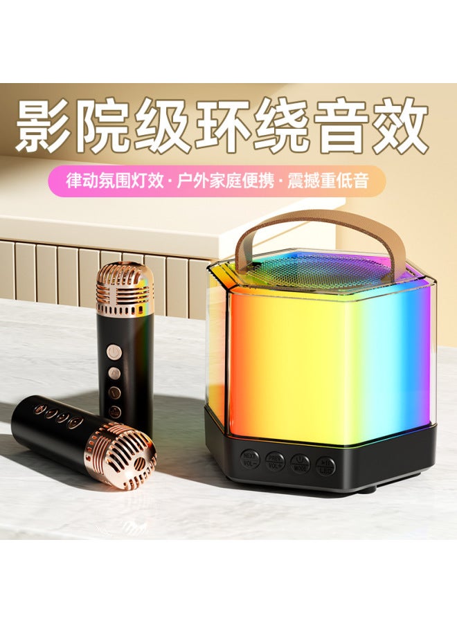 Neutral K12k30 Bluetooth Karaoke Audio Integrated Microphone With Light Split Microphone Outdoor Children's Family Ktv Suit - Image 1