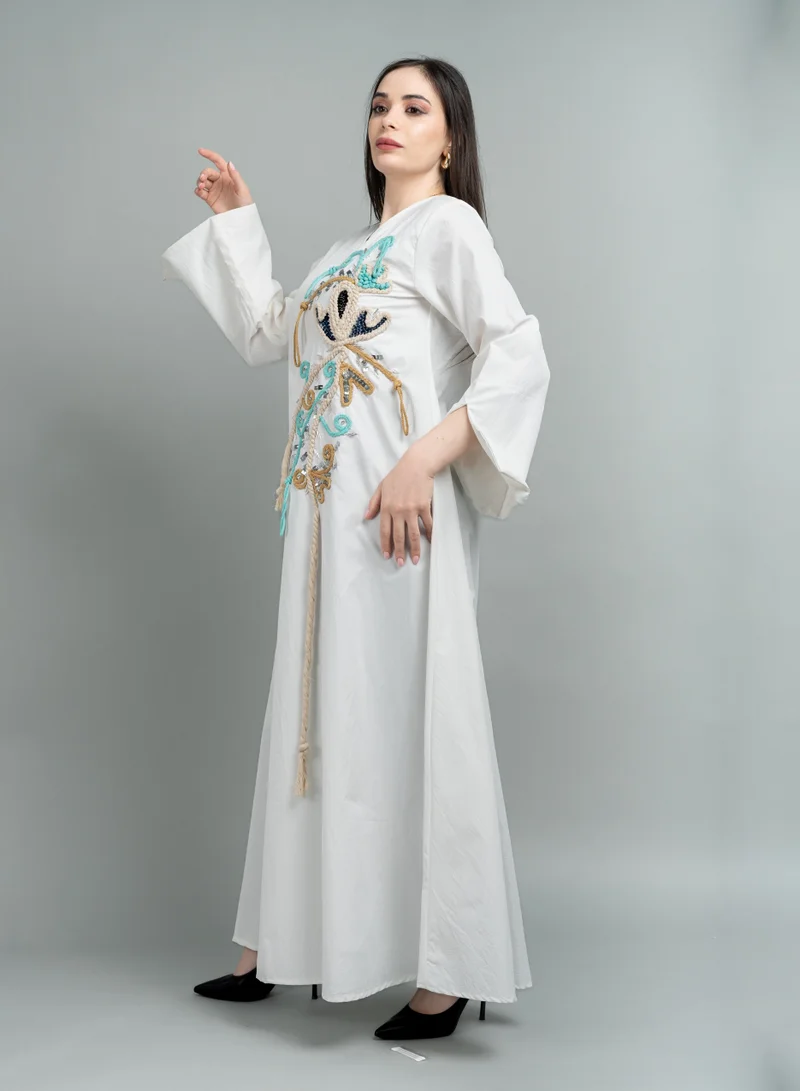 IKKXA Kuwaiti Jalabiya IK1617 White