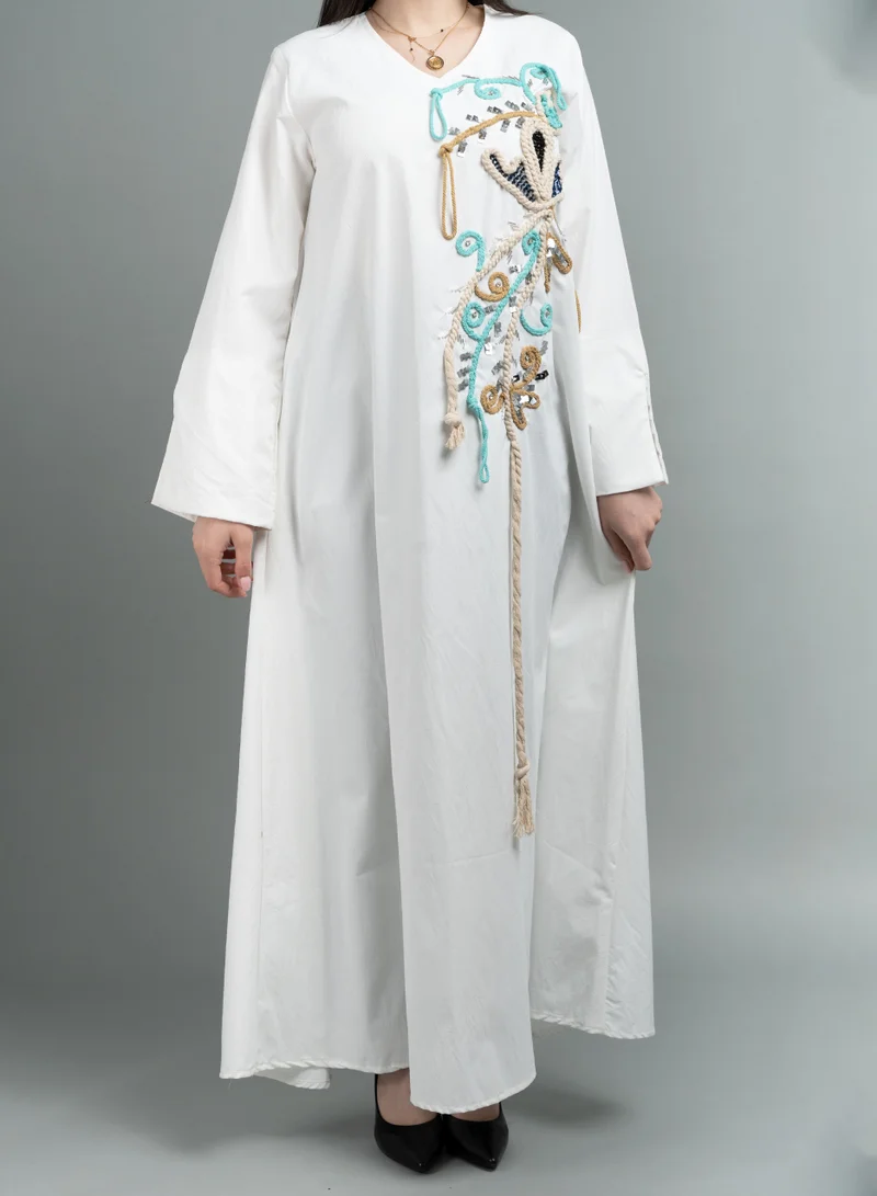IKKXA Kuwaiti Jalabiya IK1617 White