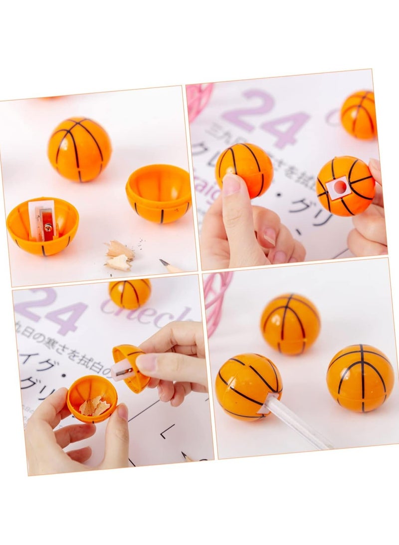 Portable Basketball Shaped Pencil Sharpener, 8 Pack for School Supplies and Classroom Use, Effective Sharpener for Students - Image 2