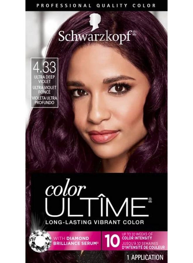 Schwarzkopf Color Ultime Hair Color Cream 4.33 Ultra Deep Violet - Image 1